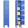 imageGreenvelly Metal Locker 72quot Metal Lockers for Employees with Locking Doors Lockable Steel Locker Storage for Office School Gym Home BlackBlue