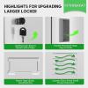 imageGreenvelly Metal Locker 72quot Metal Lockers for Employees with Locking Doors Lockable Steel Locker Storage for Office School Gym Home BlackGrey