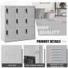 imageGreenvelly Metal Locker 72quot Metal Lockers for Employees with Locking Doors Lockable Steel Locker Storage for Office School Gym Home BlackGrey