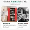 imageGreenvelly Metal Pantry Cabinet 63Tall Black Kitchen Pantry Storage Cabinets with 2 Lock Doors and 4 Adjustable Shelves for Home Office Dinning RoomGarageBlack Red