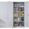 imageGreenvelly Metal Pantry Cabinet 63Tall Black Kitchen Pantry Storage Cabinets with 2 Lock Doors and 4 Adjustable Shelves for Home Office Dinning RoomGarageDark Grey