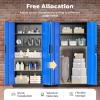 imageGreenvelly Metal Pantry Cabinet 63Tall Black Kitchen Pantry Storage Cabinets with 2 Lock Doors and 4 Adjustable Shelves for Home Office Dinning RoomGarageBlack Blue