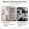 imageGreenvelly Metal Pantry Cabinet 63Tall Black Kitchen Pantry Storage Cabinets with 2 Lock Doors and 4 Adjustable Shelves for Home Office Dinning RoomGarageDark Grey