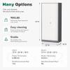 imageGreenvelly Metal Pantry Cabinet 63Tall Black Kitchen Pantry Storage Cabinets with 2 Lock Doors and 4 Adjustable Shelves for Home Office Dinning RoomGarageGrey White