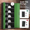 imageGreenvelly Metal Pantry Cabinet 63Tall Black Kitchen Pantry Storage Cabinets with 2 Lock Doors and 4 Adjustable Shelves for Home Office Dinning RoomGarageBlack Green