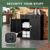 imageGreenvelly Metal Storage Cabinet 36quot H Locking Metal Garage Storage Cabinet with 2 Drawers and Adjustable Shelf Lockable Steel Cabinets for Office Garage Home WhiteBlack