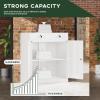imageGreenvelly Metal Storage Cabinet 36quot H Locking Metal Garage Storage Cabinet with 2 Drawers and Adjustable Shelf Lockable Steel Cabinets for Office Garage Home WhiteWhite