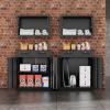 imageGreenvelly Metal Storage Cabinet 36quot H Locking Metal Garage Storage Cabinet with 2 Drawers and Adjustable Shelf Lockable Steel Cabinets for Office Garage Home WhiteBlack