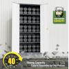 imageGreenvelly Metal Storage Cabinet with 2 Drawers36quot Black Lockable Metal Cabinets with Doors and Shelves Steel File Cabinet with Lock for Home Office Garage School ApartmentWarehouseWhite Grey