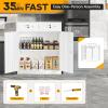 imageGreenvelly Metal Storage Cabinet with 2 Drawers36quot Black Lockable Metal Cabinets with Doors and Shelves Steel File Cabinet with Lock for Home Office Garage School ApartmentWarehouseWhite