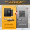 imageGreenvelly Metal Storage Cabinet with 2 Drawers36quot Black Lockable Metal Cabinets with Doors and Shelves Steel File Cabinet with Lock for Home Office Garage School ApartmentWarehouseBlack