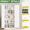imageGreenvelly Metal Storage Cabinet with 2 Drawers36quot Black Lockable Metal Cabinets with Doors and Shelves Steel File Cabinet with Lock for Home Office Garage School ApartmentWarehouseWhite
