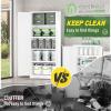 imageGreenvelly Metal Storage Cabinet with 2 Drawers36quot Black Lockable Metal Cabinets with Doors and Shelves Steel File Cabinet with Lock for Home Office Garage School ApartmentWarehouseWhite