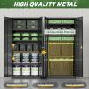 imageGreenvelly Metal Storage Cabinet with 2 Drawers36quot Black Lockable Metal Cabinets with Doors and Shelves Steel File Cabinet with Lock for Home Office Garage School ApartmentWarehouseBlack