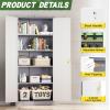 imageGreenvelly Metal Storage Cabinet with 2 Drawers36quot Black Lockable Metal Cabinets with Doors and Shelves Steel File Cabinet with Lock for Home Office Garage School ApartmentWarehouseWhite Grey