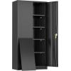 imageGreenvelly Metal Storage Cabinet with 2 Drawers36quot Black Lockable Metal Cabinets with Doors and Shelves Steel File Cabinet with Lock for Home Office Garage School ApartmentWarehouseBlack