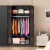 imageGreenvelly Metal Wardrobe Cabinet with Lock Door 72quot Metal Wardrobe Closet with Hanging Rods and Adjustable Shelves Clothing Storage Closet Cabinet for Home Office Employee Gym GreyBlack