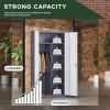 imageGreenvelly Metal Wardrobe Cabinet with Lock Door 72quot Metal Wardrobe Closet with Hanging Rods and Adjustable Shelves Clothing Storage Closet Cabinet for Home Office Employee Gym GreyDark Grey