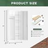 imageGreenvelly Metal Wardrobe Cabinet with Lock Door 72quot Metal Wardrobe Closet with Hanging Rods and Adjustable Shelves Clothing Storage Closet Cabinet for Home Office Employee Gym GreyWhite