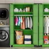 imageGreenvelly Metal Wardrobe Cabinet with Lock Door 72quot Metal Wardrobe Closet with Hanging Rods and Adjustable Shelves Clothing Storage Closet Cabinet for Home Office Employee Gym GreyBlack