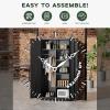 imageGreenvelly Metal Wardrobe Cabinet with Lock Door 72quot Metal Wardrobe Closet with Hanging Rods and Adjustable Shelves Clothing Storage Closet Cabinet for Home Office Employee Gym GreyBlack
