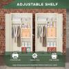 imageGreenvelly Metal Wardrobe Cabinet with Lock Door 72quot Metal Wardrobe Closet with Hanging Rods and Adjustable Shelves Clothing Storage Closet Cabinet for Home Office Employee Gym GreyGrey