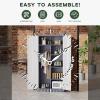 imageGreenvelly Metal Wardrobe Cabinet with Lock Door 72quot Metal Wardrobe Closet with Hanging Rods and Adjustable Shelves Clothing Storage Closet Cabinet for Home Office Employee Gym GreyDark Grey