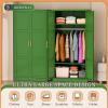 imageGreenvelly Metal Wardrobe Cabinet with Lock Door 72quot Metal Wardrobe Closet with Hanging Rods and Adjustable Shelves Clothing Storage Closet Cabinet for Home Office Employee Gym GreyGreen