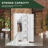 imageGreenvelly Metal Wardrobe Cabinet with Lock Door 72quot Metal Wardrobe Closet with Hanging Rods and Adjustable Shelves Clothing Storage Closet Cabinet for Home Office Employee Gym GreyWhite