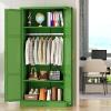 imageGreenvelly Metal Wardrobe Cabinet with Lock Door 72quot Metal Wardrobe Closet with Hanging Rods and Adjustable Shelves Clothing Storage Closet Cabinet for Home Office Employee Gym GreyGreen