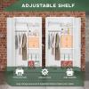 imageGreenvelly Metal Wardrobe Cabinet with Lock Door 72quot Metal Wardrobe Closet with Hanging Rods and Adjustable Shelves Clothing Storage Closet Cabinet for Home Office Employee Gym GreyWhite