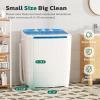 imageGreenvelly Portable Washing Machine 16 Lbs Compact Mini Washer and Dryer Combo Semiautomatic Twin Tub Washer with Drain Pump for Dorms Apartments RVs BlueBlue
