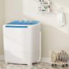 imageGreenvelly Portable Washing Machine 16 Lbs Compact Mini Washer and Dryer Combo Semiautomatic Twin Tub Washer with Drain Pump for Dorms Apartments RVs BlueBlue