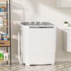imageGreenvelly Portable Washing Machine 16 Lbs Compact Mini Washer and Dryer Combo Semiautomatic Twin Tub Washer with Drain Pump for Dorms Apartments RVs BlueGrey