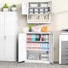 imageGreenvelly Small Lockable Steel Cabinets White