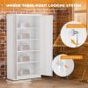 imageGreenvelly Steel SnapIt Storage Cabinet 72quot Locking Metal Garage Storage Cabinet with 4 Adjustable Shelves 2 Doors and Lock for File Office Garage Home BlackWhite