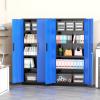 imageGreenvelly Steel SnapIt Storage Cabinet 72quot Locking Metal Garage Storage Cabinet with 4 Adjustable Shelves 2 Doors and Lock for File Office Garage Home BlackBlack Blue