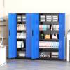 imageGreenvelly Steel SnapIt Storage Cabinet 72quot Locking Metal Garage Storage Cabinet with 4 Adjustable Shelves 2 Doors and Lock for File Office Garage Home BlackBlack Blue