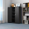 imageGreenvelly Steel SnapIt Storage Cabinet 72quot Locking Metal Garage Storage Cabinet with 4 Adjustable Shelves 2 Doors and Lock for File Office Garage Home BlackBlack