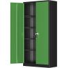 imageGreenvelly Steel SnapIt Storage Cabinet 72quot Locking Metal Garage Storage Cabinet with 4 Adjustable Shelves 2 Doors and Lock for File Office Garage Home BlackBlack Green
