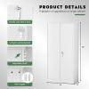 imageGreenvelly Steel SnapIt Storage Cabinet 72quot Locking Metal Garage Storage Cabinet with 4 Adjustable Shelves 2 Doors and Lock for File Office Garage Home BlackWhite