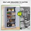 imageGreenvelly Steel SnapIt Storage Cabinet 72quot Locking Metal Garage Storage Cabinet with 4 Adjustable Shelves 2 Doors and Lock for File Office Garage Home BlackDark Gray