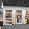 imageGreenvelly Steel SnapIt Storage Cabinet 72quot Locking Metal Garage Storage Cabinet with 4 Adjustable Shelves 2 Doors and Lock for File Office Garage Home BlackGrey