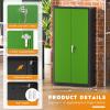 imageGreenvelly Steel SnapIt Storage Cabinet 72quot Locking Metal Garage Storage Cabinet with 4 Adjustable Shelves 2 Doors and Lock for File Office Garage Home BlackBlack Green