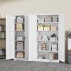 imageGreenvelly Steel SnapIt Storage Cabinet 72quot Locking Metal Garage Storage Cabinet with 4 Adjustable Shelves 2 Doors and Lock for File Office Garage Home BlackWhite