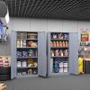 imageGreenvelly Steel SnapIt Storage Cabinet 72quot Locking Metal Garage Storage Cabinet with 4 Adjustable Shelves 2 Doors and Lock for File Office Garage Home BlackDark Gray