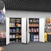 imageGreenvelly Steel SnapIt Storage Cabinet 72quot Locking Metal Garage Storage Cabinet with 4 Adjustable Shelves 2 Doors and Lock for File Office Garage Home BlackGray White