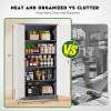 imageGreenvelly Steel SnapIt Storage Cabinet 72quot Locking Metal Garage Storage Cabinet with 4 Adjustable Shelves 2 Doors and Lock for File Office Garage Home BlackGray White