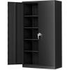 imageGreenvelly Steel SnapIt Storage Cabinet 72quot Locking Metal Garage Storage Cabinet with 4 Adjustable Shelves 2 Doors and Lock for File Office Garage Home BlackBlack