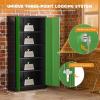imageGreenvelly Steel SnapIt Storage Cabinet 72quot Locking Metal Garage Storage Cabinet with 4 Adjustable Shelves 2 Doors and Lock for File Office Garage Home BlackBlack Green